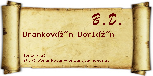 Brankován Dorián névjegykártya